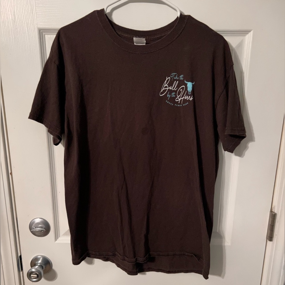 Brown t shirt does have stain on it